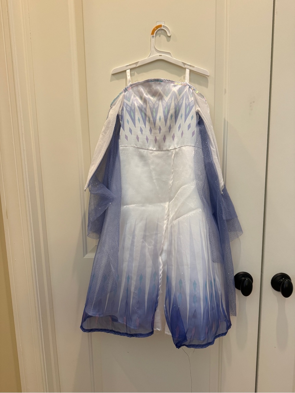 Disney Girls Blue and White Elsa-Inspired Costume Dress